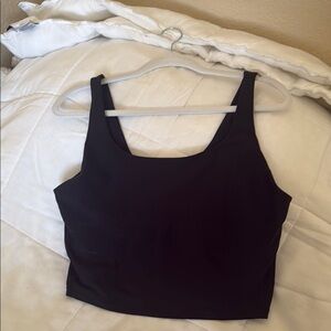 Black Cropped Tank Top